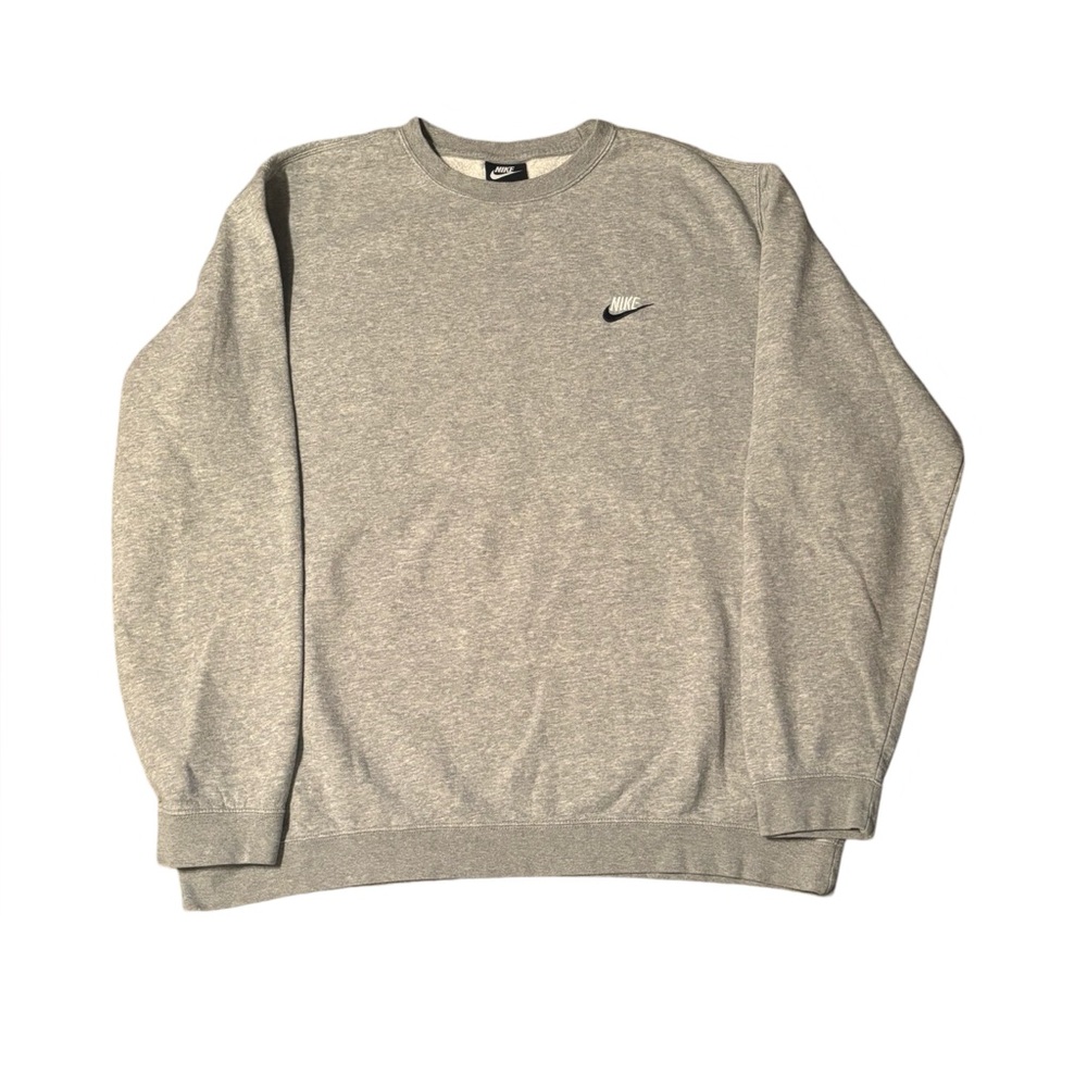 Vintage 2000s Nike Embroidered Swoosh Pullover Crewneck Men's 2XL Grey